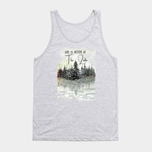 Life is Better At The Lake Gift for camping lover Tank Top